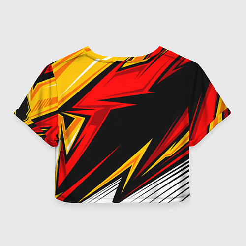 Женский топ Honda - красный и оранжевый / 3D-принт – фото 2