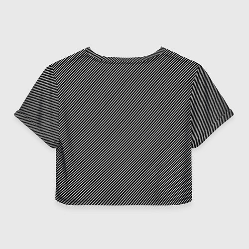 Женский топ Чёрный с белыми полосами / 3D-принт – фото 2