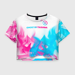 Женский топ Ghost of Tsushima neon gradient style: символ свер