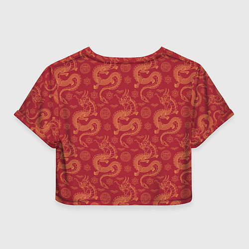 Женский топ Dragon red pattern / 3D-принт – фото 2