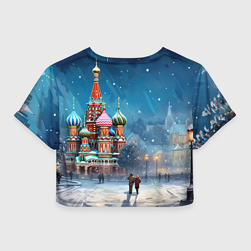 Женский топ Новогодняя Москва / 3D-принт – фото 2