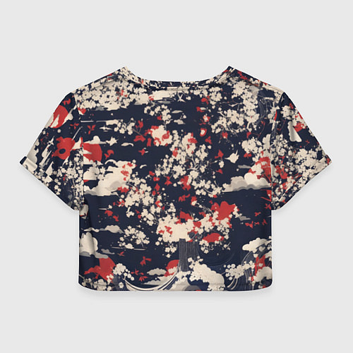 Женский топ Японский замок в облаках / 3D-принт – фото 2