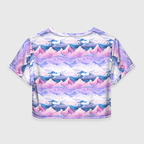 Женский топ Розовые горы паттерн / 3D-принт – фото 2