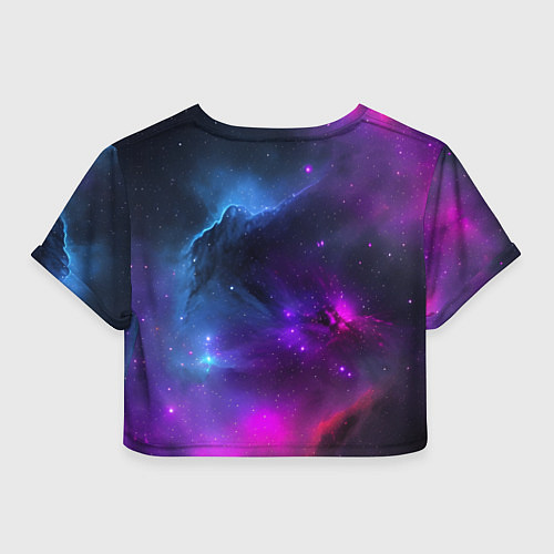 Женский топ Бескрайний космос фиолетовый / 3D-принт – фото 2