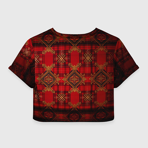Женский топ Красная шотландская клетка royal stewart / 3D-принт – фото 2