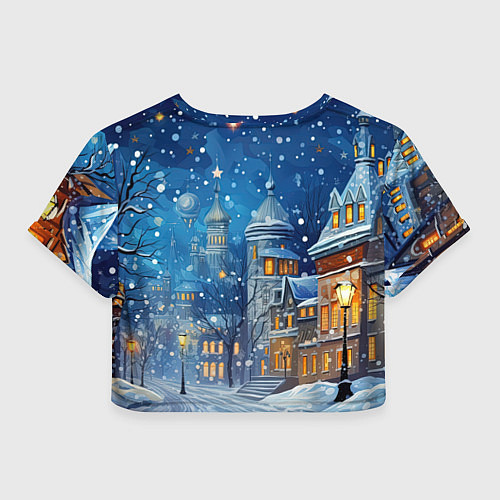 Женский топ Новогоднее настроение город / 3D-принт – фото 2