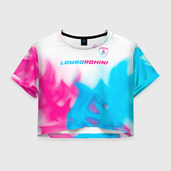 Женский топ Lamborghini neon gradient style посередине