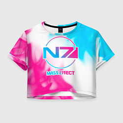 Женский топ Mass Effect neon gradient style