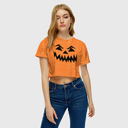 Футболка 3D укороченная женская Тайны хэллоуина, цвет: 3D-принт — фото 2