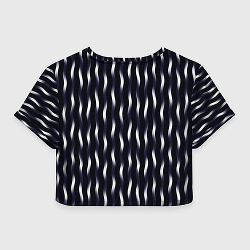 Женский топ Переливающиеся полосы чёрно-фиолетовый / 3D-принт – фото 2