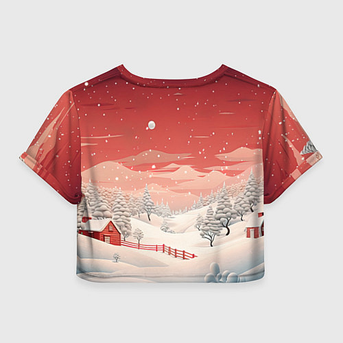 Женский топ Завораживающий зимний пейзаж / 3D-принт – фото 2