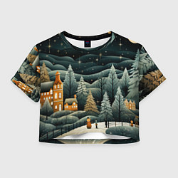 Женский топ Зима в городе ожидание праздника