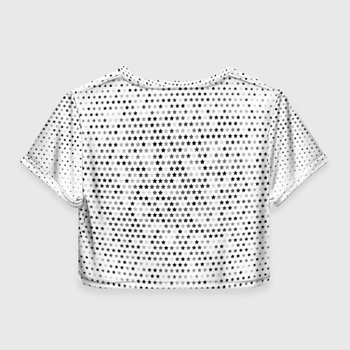 Женский топ Disturbed glitch на светлом фоне посередине / 3D-принт – фото 2