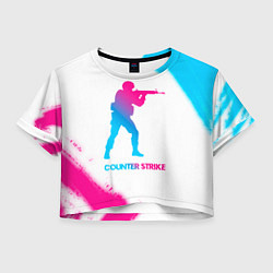 Женский топ Counter Strike neon gradient style