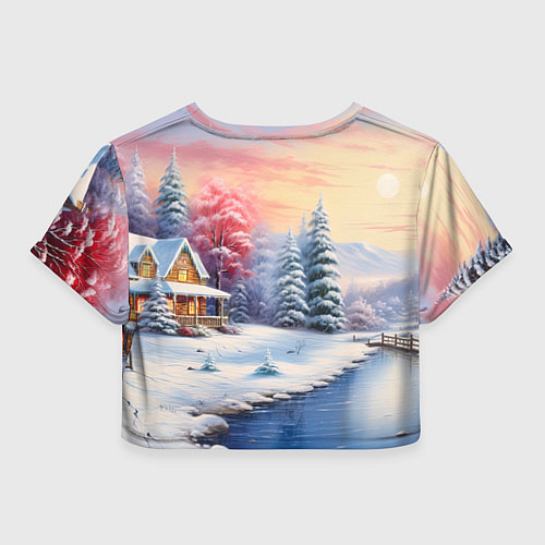 Женский топ Сказочная метель подарков / 3D-принт – фото 2