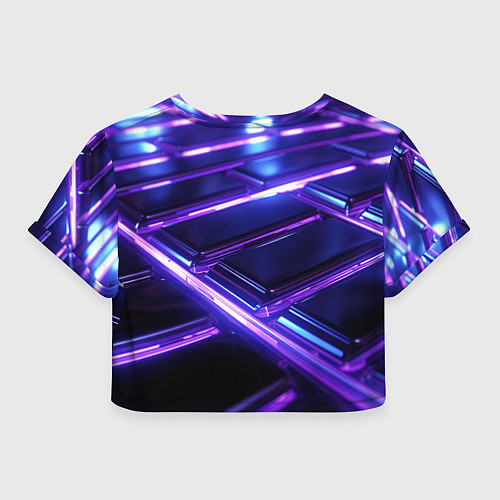 Женский топ Фиолетовые неоновые плиты / 3D-принт – фото 2