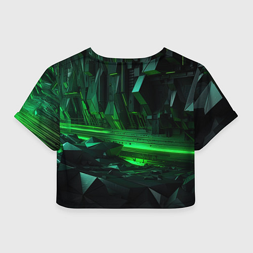 Женский топ Глубина зеленого абстракта / 3D-принт – фото 2