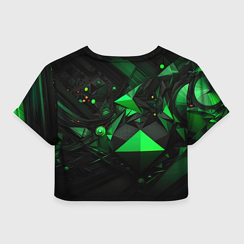 Женский топ Абстрактный лабиринт зелени / 3D-принт – фото 2