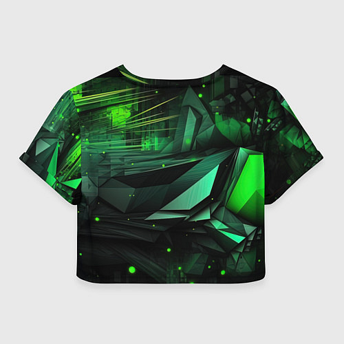 Женский топ Мир абстрактной зелени / 3D-принт – фото 2
