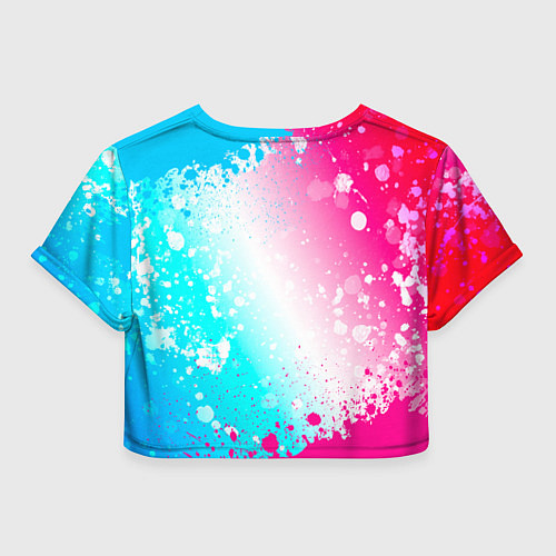 Женский топ Manowar neon gradient style / 3D-принт – фото 2