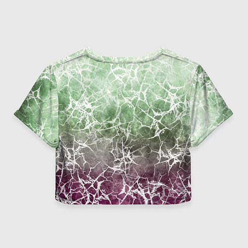 Женский топ Абстракция - spider web on purple-green background / 3D-принт – фото 2