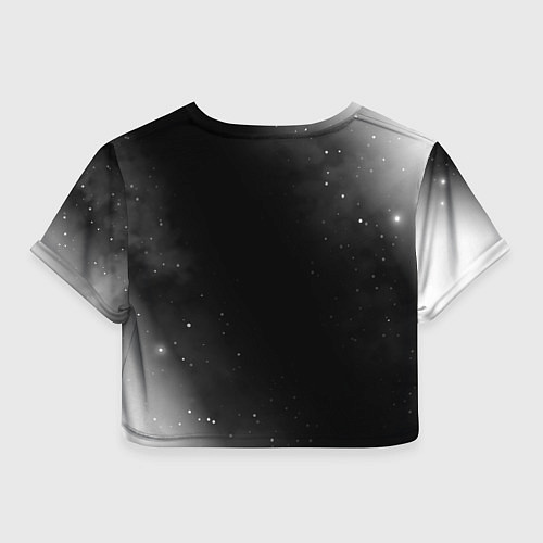 Женский топ Manowar glitch на темном фоне / 3D-принт – фото 2