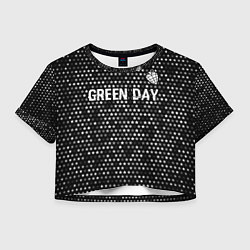 Женский топ Green Day glitch на темном фоне посередине