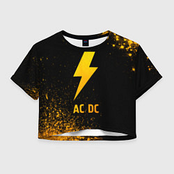 Женский топ AC DC - gold gradient