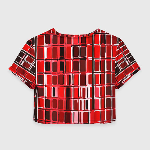 Женский топ Красные прямоугольники / 3D-принт – фото 2