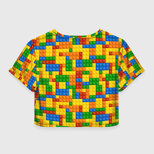 Женский топ Лего - разноцветная стена / 3D-принт – фото 2