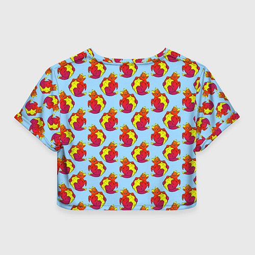 Женский топ Дракон круглый сидит, красный / 3D-принт – фото 2