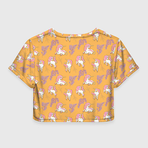 Женский топ Единорог цветная грива / 3D-принт – фото 2
