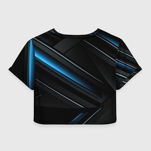 Женский топ Абстрактная вселенная синего и черного / 3D-принт – фото 2