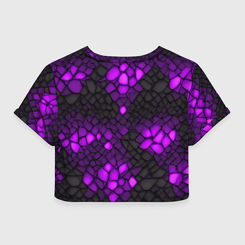 Женский топ Фиолетовый трескающийся камень / 3D-принт – фото 2