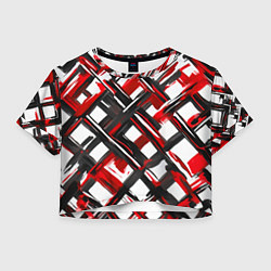 Женский топ Красные и чёрные мазки