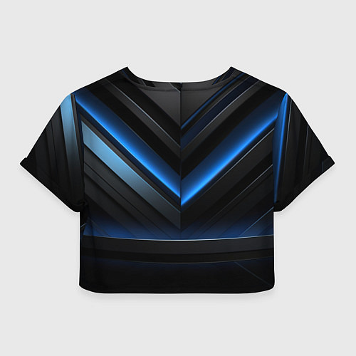 Женский топ Оттенки синего абстракция / 3D-принт – фото 2