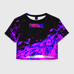 Женский топ Fortnite neon logo steel