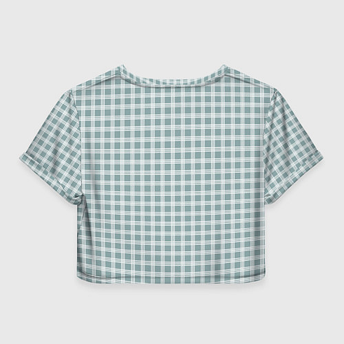 Женский топ Серо-зелёный клетчатый / 3D-принт – фото 2