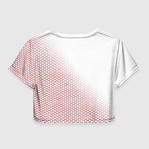 Женский топ Красно-белый соты / 3D-принт – фото 2