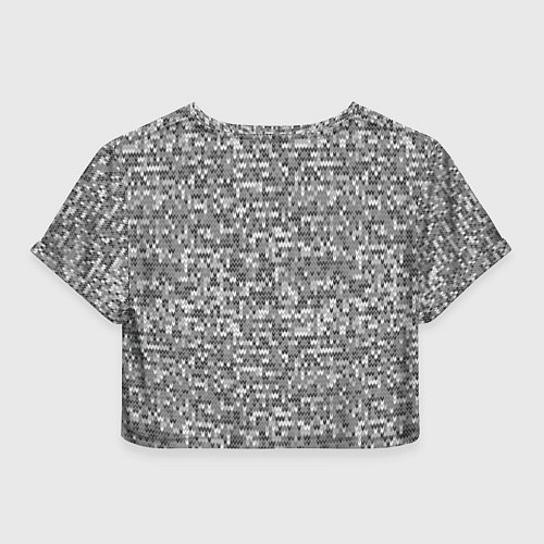 Женский топ Узор серого вязанного трикотажа меланж / 3D-принт – фото 2