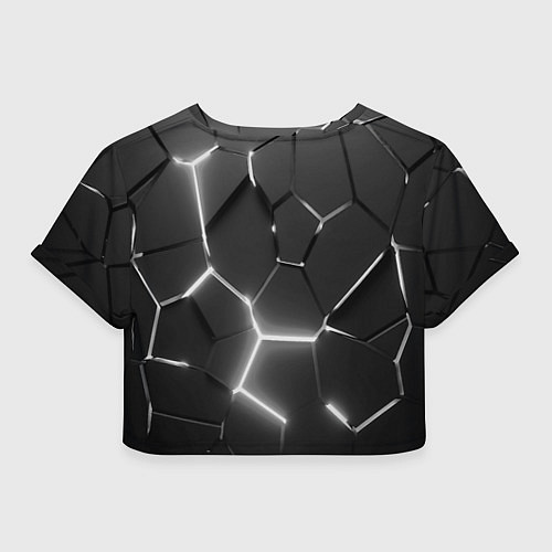Женский топ Чёрные плиты разломы броня / 3D-принт – фото 2