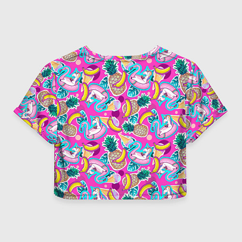 Женский топ Единорог в плавательном круге / 3D-принт – фото 2