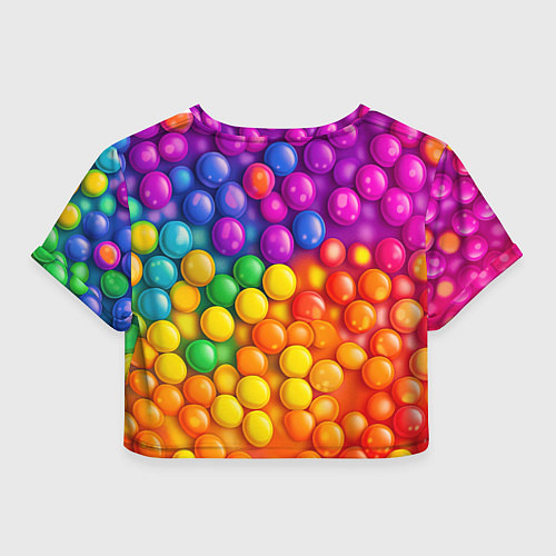 Женский топ Разноцветные шарики / 3D-принт – фото 2