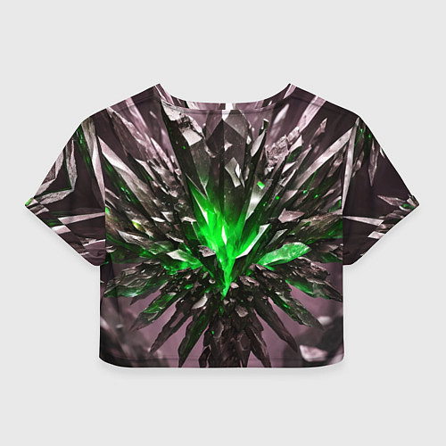 Женский топ Драгоценный камень зелёный / 3D-принт – фото 2
