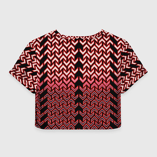 Женский топ Красные стрелки на чёрном фоне киберпанк / 3D-принт – фото 2