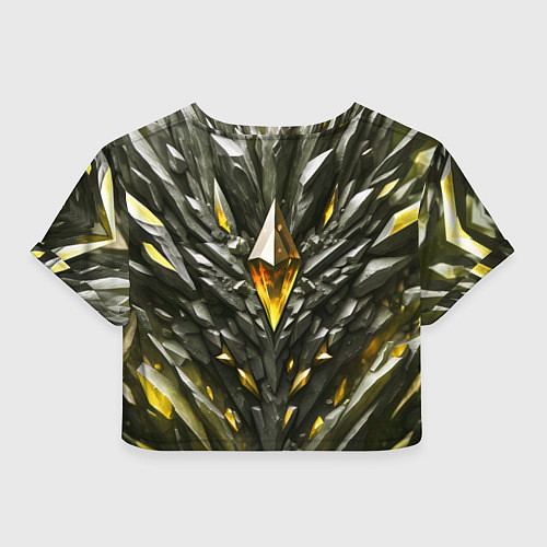 Женский топ Камень и золотой кристалл / 3D-принт – фото 2