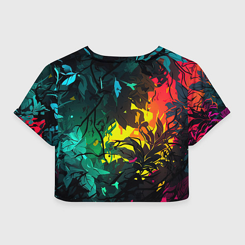 Женский топ GTA 6 logo абстрактные листья / 3D-принт – фото 2