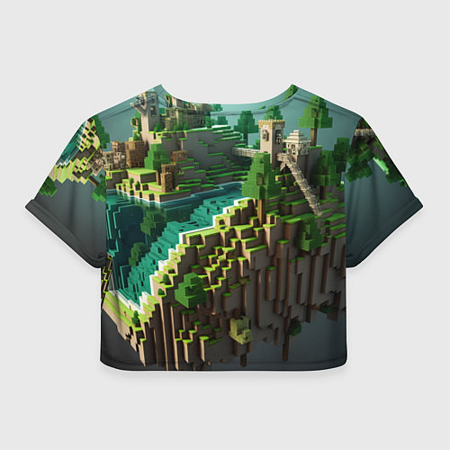 Женский топ Minecraft logo летняя карта / 3D-принт – фото 2