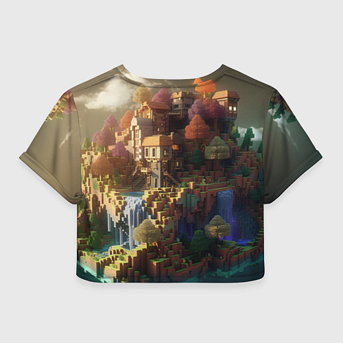 Женский топ Minecraft logo горы и реки / 3D-принт – фото 2