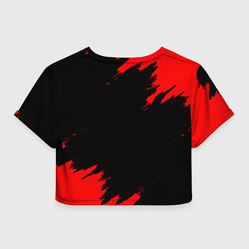Женский топ Биомутант краски красные / 3D-принт – фото 2
